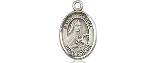 Pewter Saint Therese of Lisieux Medal Engraved Catholic Saint Jewelry