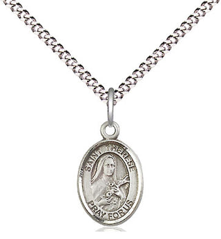 Pewter Saint Therese of Lisieux Medal Religious and Catholic Jewelry Engraved Catholic Saint Jewelry