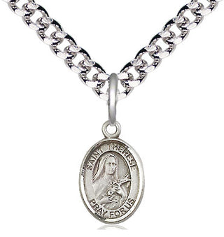 Pewter Saint Therese of Lisieux Medal Religious and Catholic Jewelry Engraved Catholic Saint Jewelry
