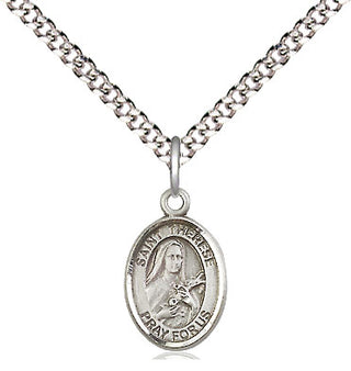 Pewter Saint Therese of Lisieux Medal Religious and Catholic Jewelry Engraved Catholic Saint Jewelry