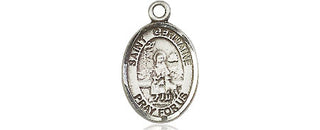 Pewter Saint Germaine Cousin Medal Engraved Catholic Saint Jewelry