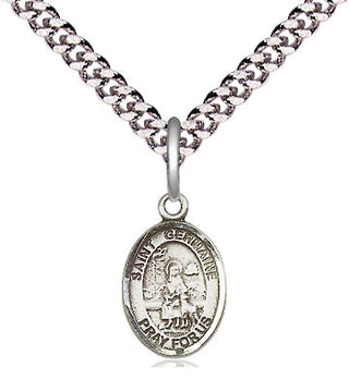 Pewter Saint Germaine Cousin Medal Religious and Catholic Jewelry Engraved Catholic Saint Jewelry