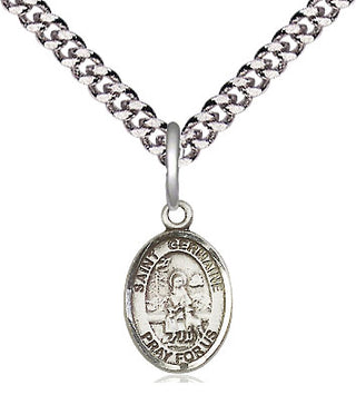 Pewter Saint Germaine Cousin Medal Religious and Catholic Jewelry Engraved Catholic Saint Jewelry