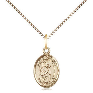 14kt Gold Saint Isaac Jogues Medal Engraved Catholic Saint Jewelry