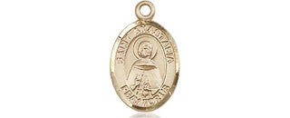 14kt Gold Saint Anastasia Medal Engraved Catholic Saint Jewelry