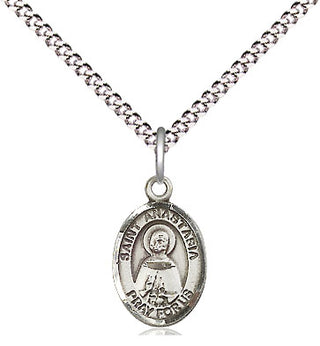 Pewter Saint Anastasia Medal Religious and Catholic Jewelry Engraved Catholic Saint Jewelry