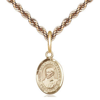 14kt Gold Saint Ignatius of Loyola Medal Engraved Catholic Saint Jewelry