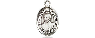 Pewter Saint Ignatius of Loyola Medal Engraved Catholic Saint Jewelry