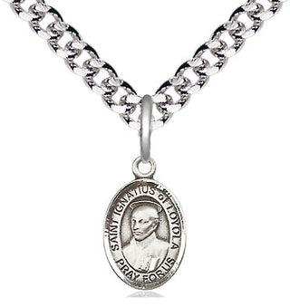 Pewter Saint Ignatius of Loyola Medal Religious and Catholic Jewelry Engraved Catholic Saint Jewelry