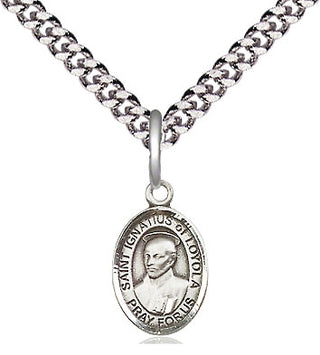 Pewter Saint Ignatius of Loyola Medal Religious and Catholic Jewelry Engraved Catholic Saint Jewelry