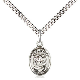 Pewter Holy Family Medal Religious and Catholic Jewelry Engraved Catholic Saint Jewelry