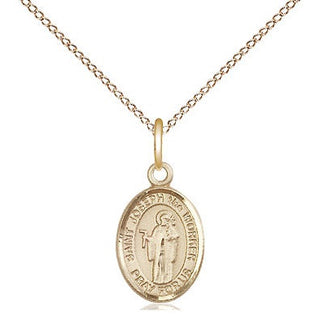14kt Gold Saint Joseph the Worker Medal Engraved Catholic Saint Jewelry
