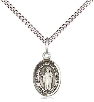 Pewter Saint Joseph the Worker Medal Religious and Catholic Jewelry Engraved Catholic Saint Jewelry