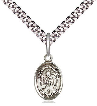 Pewter Saint Alphonsus Medal Religious and Catholic Jewelry Engraved Catholic Saint Jewelry