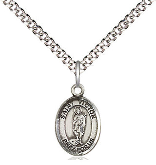 Pewter Saint Victor of Marseilles Medal Religious and Catholic Jewelry Engraved Catholic Saint Jewelry