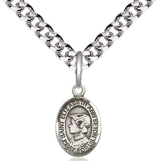 Pewter Saint Elizabeth Ann Seton Medal Religious and Catholic Jewelry Engraved Catholic Saint Jewelry