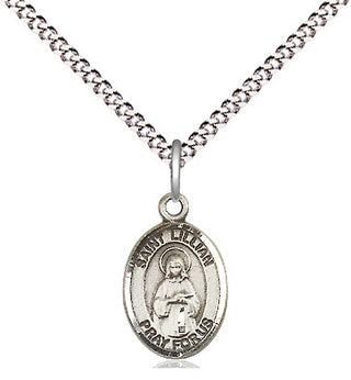 Pewter Saint Lillian Medal Religious and Catholic Jewelry Engraved Catholic Saint Jewelry