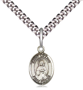 Pewter Saint Lillian Medal Religious and Catholic Jewelry Engraved Catholic Saint Jewelry