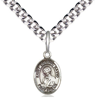 Pewter Saint Dominic Savio Medal Religious and Catholic Jewelry Engraved Catholic Saint Jewelry