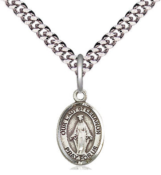 Pewter Our Lady of Lebanon Medal Religious and Catholic Jewelry Engraved Catholic Saint Jewelry
