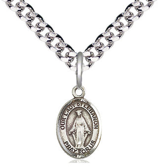 Pewter Our Lady of Lebanon Medal Religious and Catholic Jewelry Engraved Catholic Saint Jewelry