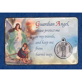 Bulk Laminated Guardian Angel Card with Guardian Angel Medals