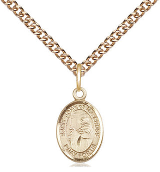 14kt Gold Saint John of the Cross Medal Engraved Catholic Saint Jewelry