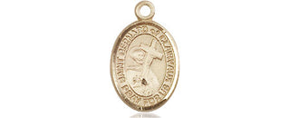 14kt Gold Saint Bernard of Clairvaux Medal Engraved Catholic Saint Jewelry