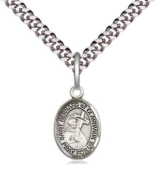 Pewter Saint Bernard of Clairvaux Medal Religious and Catholic Jewelry Engraved Catholic Saint Jewelry