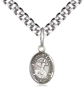 Pewter Saint Bernard of Clairvaux Medal Religious and Catholic Jewelry Engraved Catholic Saint Jewelry