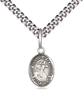 Pewter Saint Bernard of Clairvaux Medal Religious and Catholic Jewelry Engraved Catholic Saint Jewelry
