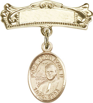 14kt Gold Filled Badge Pin St. John Paul II Baby Badge