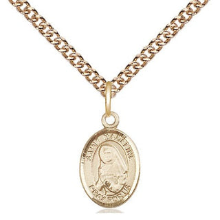 14kt Gold Saint Madeline Sophie Barat Medal Engraved Catholic Saint Jewelry