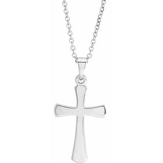 Platinum Cross 18" Necklace