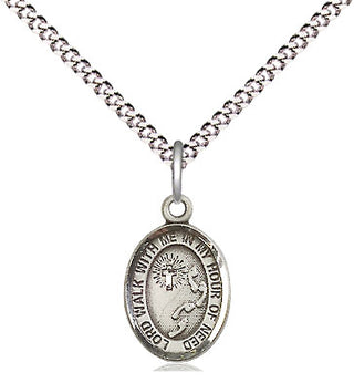 Pewter Footprints Cross Medal Religious and Catholic Jewelry Engraved Catholic Saint Jewelry