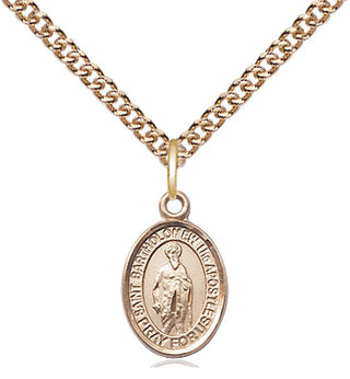 14kt Gold Filled Saint Bartholomew the Apostle Medal Religious and Catholic Jewelry Engraved Catholic Saint Jewelry