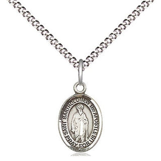 Pewter Saint Bartholomew the Apostle Medal Religious and Catholic Jewelry Engraved Catholic Saint Jewelry