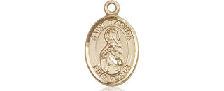 14kt Gold Saint Matilda Medal Engraved Catholic Saint Jewelry