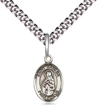 Pewter Saint Matilda Medal Religious and Catholic Jewelry Engraved Catholic Saint Jewelry