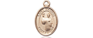 14kt Gold Saint Maurus Medal Engraved Catholic Saint Jewelry
