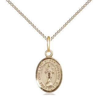 14kt Gold Our Lady of All Nations Medal | Engravable