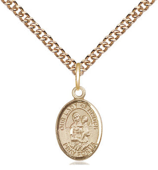 14kt Gold Our Lady of Knock Medal Engraved Catholic Saint Jewelry