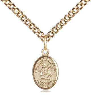 14kt Gold Our Lady of Knock Medal Engraved Catholic Saint Jewelry
