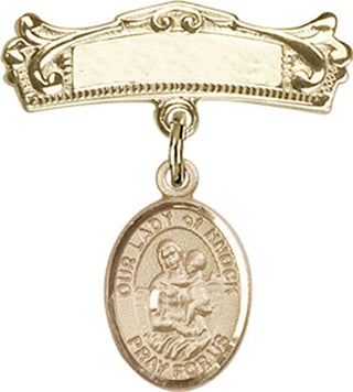 14kt Gold Filled Badge Pin O/L of Knock Baby Badge - Engravable