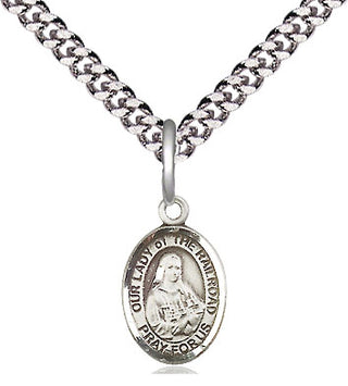 Pewter Our Lady of the Railroad Medal Religious and Catholic Jewelry Engraved Catholic Saint Jewelry