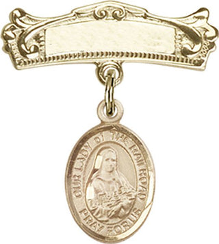 14kt Gold Filled Badge Pin O/L of the Railroad Baby Badge - Engravable