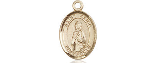 14kt Gold Saint Alice Medal Engraved Catholic Saint Jewelry