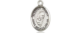 Pewter Blessed Trinity Medal Engraved Catholic Saint Jewelry