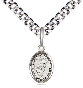 Pewter Blessed Trinity Medal Religious and Catholic Jewelry Engraved Catholic Saint Jewelry