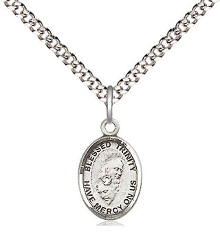 Pewter Blessed Trinity Medal Religious and Catholic Jewelry Engraved Catholic Saint Jewelry
